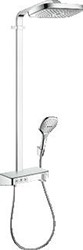 HANSGROHE RAINDANCE SELECT E GLIJSTANGCOMBINATIE 300 X 190MM DOUCHEKOP 3JET 380MM ARM MET DOUCHETHERMOSTAAT CHROOM 27127000