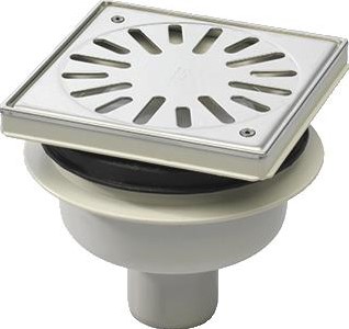 AQUABERG ABS PUT 146X146MM 50 MM ONDERUIT. OPZETSTUK RVS 316 4015146RS-316