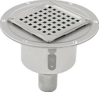 AQUABERG RVS BLUCH VLOERPUT 145ONDERUITLOOP D50 350300050