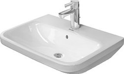 DURAVIT WASTAFEL 60CM MET OVERLOOP ONDERZIJDE GEGLAZUURD 1 KRAANGAT DOORGESTOKEN WIT 2319600000