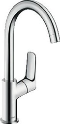 HANSGROHE LOGIS 210 EENGREEPS WASTAFELMENGKRAAN MET HOGE DRAAIBARE UITLOOP EN WASTE CHROOM 71130000