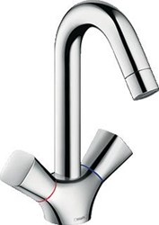 HANSGROHE LOGIS 180 TWEEGREEPS WASTAFELMENGKRAAN MET WASTE CHROOM 71222000