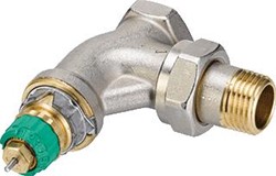 DANFOSS DYNAMIC VALVE THERMOSTATISCHE RADIATORAFSLUITER HAAKS VERKORT 3/8 INSTELBAAR DEBIET VAN 25 135 L/H RA-DV 013G7711