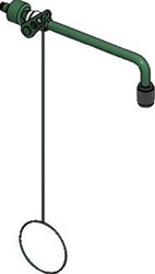 RADA B-SAFETY NOODDOUCHE MET TREKSTANGBEDIENING VOOR WANDMONTAGE VOOR INBOUW LEIDINGWERK. VOORSPRONG 605MM LENGTE TREKSTANG 700MM 2.1931.185