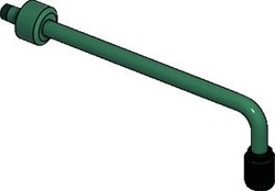 RADA B-SAFETY NOODDOUCHE ZONDER BEDIENING VOOR WANDMONTAGE INBOUW GROEN. VOORSPRONG 470 MM AANSLUITING 3/4 BUITENDRAAD 2.1931.132