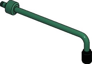 RADA B-SAFETY NOODDOUCHE ZONDER BEDIENING VOOR WANDMONTAGE INBOUW GROEN. VOORSPRONG 470 MM AANSLUITING 3/4 BUITENDRAAD 2.1931.132