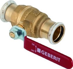 GEBERIT MAPRESS C-STAAL OPBOUW AFSLUITER MESSING 35 MM 94926