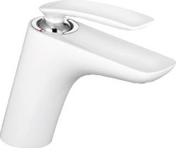KLUDI BALANCE WASTAFELMENGKRAAN OPBOUW 1-GATS EENGREEPS 126MM VOORSPRONG CHROOM/WIT 520269175