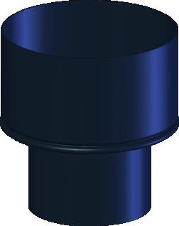 COX GEELEN ROOKGASAFVOER 2-DELIG VERLOOPSTUK BLAUW GEGLOEID VERLOOPSTUK 125-150MM 105022