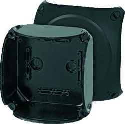 HENSEL KABELDOOS LEEG GLADDE WAND WEERBESTENDIG ZWART IP66/IP67