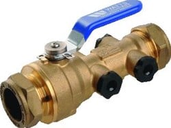WATTS SOLAR PLUS KEERKLEP RECHT 20MM DN20 PN10 10BAR MESSING MEMBRAANTERUGSLAGKLEP BEVEILIGINGSKLASSE EA 228020242