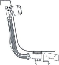 WISA BADAFVOERCOMBINATIE KUNSTSTOF CHROOM DIAMETER AFVOERPLUG 1.1/4 DIAMETER OVERLOOP 1.1/4 UITWENDIGE BUISDIAMETER AFVOER 50MM AANSLUITING AFVOER BUISEIND AANSLUITING SIFON-AFVOERPLUG  5050401132