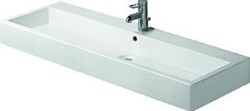 DURAVIT VERO WASTAFEL MET 2 KRAANGATEN MET OVERLOOP 120X47CM WIT 0454120024