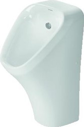 DURAVIT URINOIR ZONDER VLIEG RIMLESS VOOR 1/2 AANSL AFVOER HORIZONTAAL 50MM INCL SPROEIKOP TOEVOERSET GEURAFSLUITER+BEV WIT 2806300000