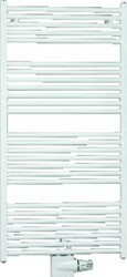 ZEHNDER ZENO HANDDOEKRADIATOR AFGIFTE 667W BUIS ROND VERTICAAL AANSLUITINGEN 4 HXLXD 1184X600X30MM WIT RAL9016 ZN-120-060-05