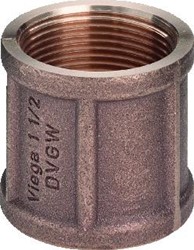 VIEGA RECHTE KOPPELING SOK 3/4 X 3/4 BRONS (BINNENDRAAD X BINNENDRAAD) 266 554