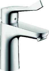 HANSGROHE FOCUS EENGREEPS CARE WASTAFELMENGKRAAN 100 MET VERLENGDE GREEP ZONDER WASTEGARNITUUR CHROOM 31915000