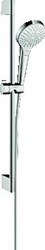 HANSGROHE CROMA SELECT S MULTI GLIJSTANGSET 65CM BESTAANDE UIT MULTI HANDDOUCHE GLIJSTANG 65CM EN DOUCHESLANG 1600 WIT/CHROOM 26560400