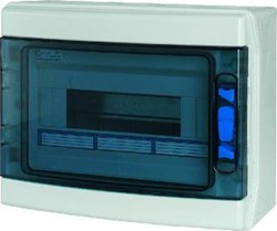 EATON INSTALLATIEKAST OPBOUW IP65 1X12TE DEUR TRANSPARANT ABS 174197