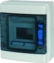 EATON INSTALLATIEKAST OPBOUW IP65 1X6TE DEUR TRANSPARANT ABS BASIS (EXCLUSIEF KLEMMEN EN AFDICHTPROFIEL) 174204