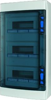 EATON INSTALLATIEKAST OPBOUW IP65 3X12TE DEUR TRANSPARANT ABS 174199