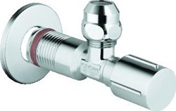 GROHE HOEKSTOPKRAAN 1/2'' X 3/8'' (TEFLON DICHTINGSRING OP SCHROEFDRAAD) KNELKOPPELING METALEN GREEP 22039000
