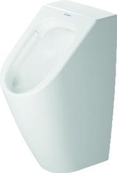 DURAVIT URINOIR RIMLESS 0,5 L MODEL ZONDER VLIEG VERDEKTE TOEVOER SIFONEREND AFVOER HORIZONTAAL INCL. BEVESTIGING WIT 2809300000