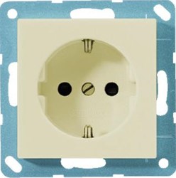 JUNG A-S-500 1-VOUDIGE WANDCONTACTDOOS MET RANDAARDE INBOUW DUROPLAST STEEKKLEM CREMEWIT RAL1013 A1520N