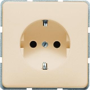 JUNG CD500 1-VOUDIGE WANDCONTACTDOOS MET RANDAARDE INBOUW DUROPLAST STEEKKLEM CREMEWIT RAL1013 CD1520N