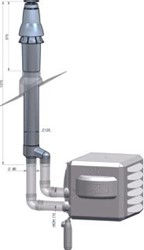 WINTERWARM DAKDOORVOER CONCENTRISCH A 200MM A 130/200MM ALUMINIUM AL 99,0 (3.0205) LENGTE 1780MM ZWART IA8307