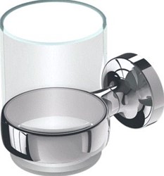 GEESA TONE GLASHOUDER MET DRINKGLAS HELDER/CHROOM 917302-02