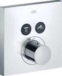 AXOR SHOWERSELECT SQUARE AFBOUWDEEL INBOUWTHERMOSTAAT MET STOPKRANEN VOOR 2 FUNCTIES CHROOM 36715000