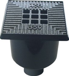 ACO VLOERPUT KUNST 200X200MM ONDERUITL. 75 GIETIJZER R 03526