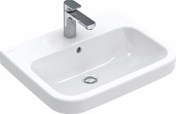 VILLEROY & BOCH ARCHITECTURA WASTAFEL HOEKIG GESCHIKT VOOR 3-GATS ARMATUUR 550X470 MIDDELSTE KRAANGAT DOORGESTOKEN 41885501