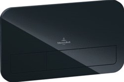 VILLEROY & BOCH VICONNECT INSTALLATIESYSTEMEN WC-BEDIENINGSPLAAT 200G SPOELING MET 2 HOEVEELHEDEN GLASS GLOSSY BLACK 922400RB