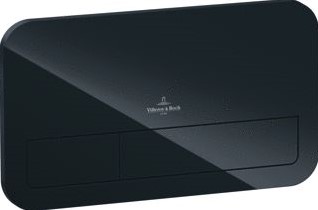 VILLEROY & BOCH VICONNECT INSTALLATIESYSTEMEN WC-BEDIENINGSPLAAT 200G SPOELING MET 2 HOEVEELHEDEN GLASS GLOSSY BLACK 922400RB