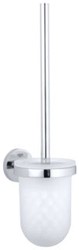 GROHE ESSENTIALS TOILETBORSTELSET ROND WAND 1-GATS GLAS/METAAL CHROOM 40374001