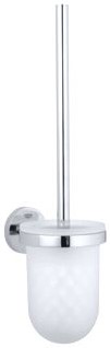 GROHE ESSENTIALS TOILETBORSTELSET ROND WAND 1-GATS GLAS/METAAL CHROOM 40374001