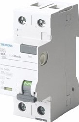 SIEMENS AARDLEKSCHAKELAAR TYPE A 63A 1+N-POLE 300MA 230V 2MW 5SV3616-6