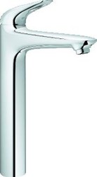 GROHE EUROSTYLE NEW WASTAFELMENGKRAAN XL-SIZE EENGREEPS 1-GATS 334MM HOOGTE GLAD 175MM UITLOOP HOOG VAST MOON WHITE 23570LS3
