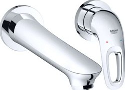 GROHE EUROSTYLE NEW INBOUWMENGKRAAN AFBOUWDEEL M-SIZE WAND EENGREEPS 2-GATS G1/2 203MM VOORSPRONG UITLOOP VAST CHROOM 19571003