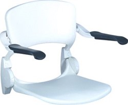 HANDICARE DOUCHEZITJE MET RUGLEUNING EN ARMLEUNING WIT LI2203-2006-02 LI2203.2006-02