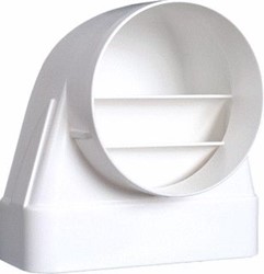 NEDCO ECO+ OVERGANGSTUK HAAKS A125MM-169X77MM KUNSTSTOF WIT