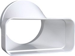 NEDCO ECO+ OVERGANGSTUK RECHT A125MM-169X77MM KUNSTSTOF WIT
