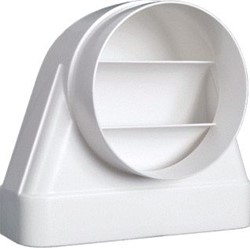 NEDCO ECO+ OVERGANGSTUK HAAKS A150MM-220X90MM KUNSTSTOF WIT
