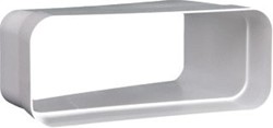 NEDCO ECO+ HOEKSTUK 220X90MM H 15GR HORIZONTAAL KUNSTSTOF WIT