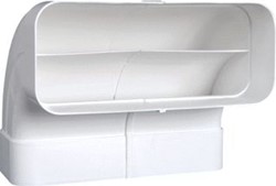 NEDCO ECO+ HOEKSTUK 220X90MM V 90GR VERTICAAL KUNSTSTOF WIT