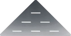 LOOOX HOEKPLANCHET RVS GEBORSTELD 30CM CORNER30