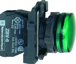 SCHNEIDER ELECTRIC HARMONY XB5 SIGNAALLAMP ROND 22MM IP65 LED KABELSCHOEN GROEN