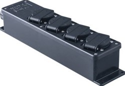 KERAF 15 4XSCHUKO 16A ZWART 104470